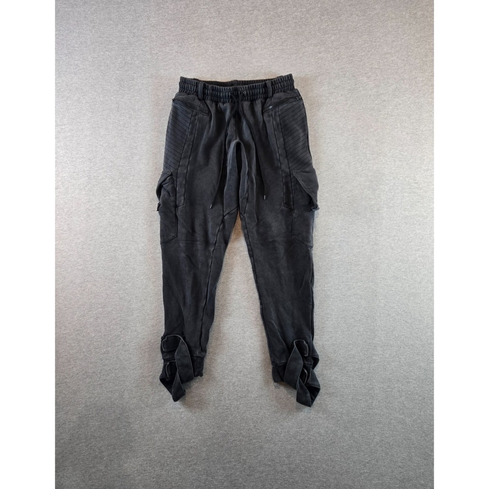 Darker Wavs by Dolls Kill Pants Womens Small Charcoal Cargo Pants Straps‎ Goth